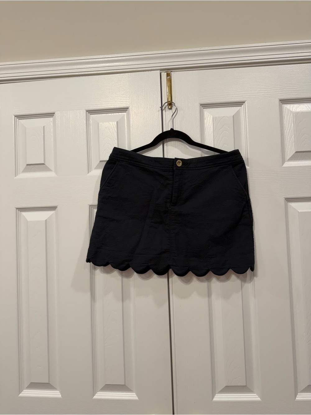 Lilly Pulitzer Collette Black Scalloped Hem Women’s Skirt